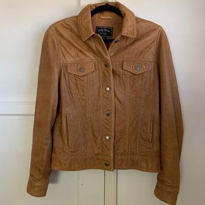 Lucky Brand Leather Trucker Jacket